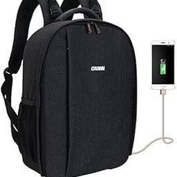 CADeN Camera Backpack Professional DSLR Bag with USB Charging Port Rain Cover, Photography Laptop Backpack for Women Men Waterproof, Camera Case Compatible for Sony Canon Nikon Lens Tripod Accessories-8