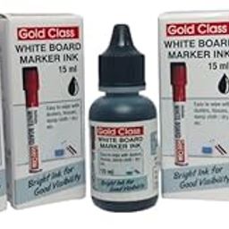Gold Class Whiteboard Marker Ink 15ml - Black (Pack of 4) | Refillable Marker Ink for Whiteboards | Whiteboard Ink for Markers | Whiteboard Marker Ink Bottle for Office, School, and Home-image-79