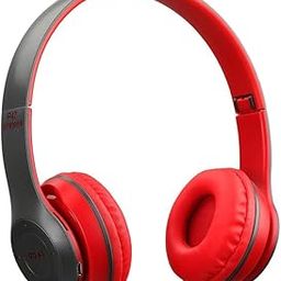 P47 Headphones Stereo, Memory Card Bluetooth Headset (Red)-image-86