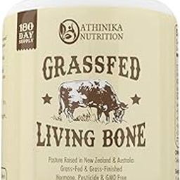 Grass Fed Beef Living Bone Supplement, Bone Meal Capsules Support Bone Health, Oral and Joint Health and Flexibility, Non-GMO, 180 Capsules-image-42