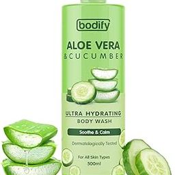 Bodify Aloe Vera & Cucumber Ultra Hydrating Body Wash, 500 Ml | Soothe & Calm | Paraben Free | All Skin Types-image-37