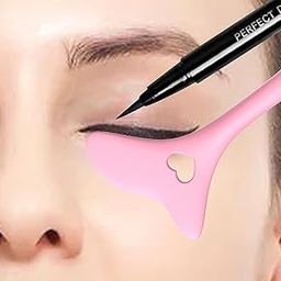 Homevilla Eyeliner Stencil - Reusable Winged Eye Stencils Makeup Aid Tool, Eyelash, Eyeshadow, Eyeliner Applicator Guide Tool for Makeup, Lipstick Aid Grooming Tool, Easy to Use, (PINK)-picture-1