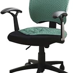 HOKIPO 170gsm Elastic Jacquard Office Chair Cover, Green (NEW-AR-5365-GR)-20