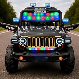 Storio 4x4 Black Electric SUV Car for Kids – Ride-on Jeep with Remote & Self Drive, 4WD, LED Lights, Music, Flashing Headlights, Long-Lasting Battery.-31