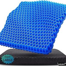 Super Large Gel Seat Cushion for Long Sitting - Wheelchair Cushion for Pressure Sores - Office Chair Car Seat Cushion for Coccyx,Sciatica,Back,Hip & Tailbone Pain -Egg Seat Cushion with Non-Slip Cover-image-91