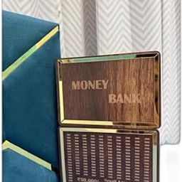 Wooden Money Saving Box | Cash Saver Money Box with Counting Target Coin & Cash Bank for Boys, Girls and Adult | Durable & Eco-Friendly-8