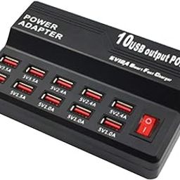 EN-VOLANT 10 Ports Multi USB Quick Charge Desktop Hub Charger Adapter for MP4 DV-0