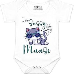 I Am Sassy Like My Bua Romper R-937, For loving Maasi Baby Clothes-image-76
