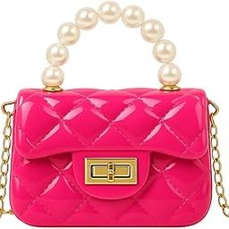 BuyBerry Mini Silicone Sling Bag with Blinking Lights for Kids & Women | Light Jelly Purse | Cute Small Crossbody Handbag with Pearl Handle | Trendy-image-121