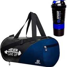 Hang It Gym Bag Combo for Men ll Gym Bag with Shoe Compartment and, Blue Bottle, ll Gym kit for Men and Women ll Gym Bag & Fitness Kit & Gym Bag Combo.-picture-36