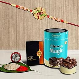 DeoDap (K1_401_CM) Rakhi Combo with Chocolate Magic, Rakhi & Chocolate for brother, Rakhi with chocolate, rakhi with gift, Rakhi Combo, Set of 1 Rakhi, Effete Chocolate-image-95