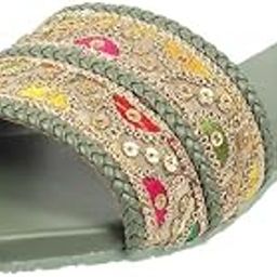 Womens Synthetic Green Slippers (Size (6 UK (39 EU))-image-48