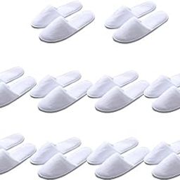 Disposable Slippers/Cotton closed to hotel salons sap white slippers for women and men, Guests, Travel Free Size (Pack of 10)-picture-4