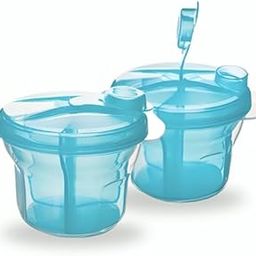 Babylief™ Milk Powder/Formula Dispenser with 3-Measured Sections for Easy Baby Feeding (Blue)-image-0