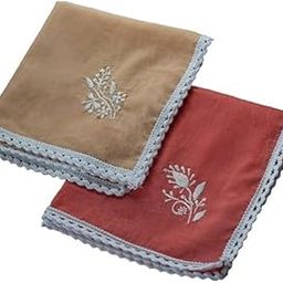 Women's 100% Pure Cotton Handkerchiefs – Handmade, Embroidered, Extra Soft & Super Absorbent (12x12 Inches) | Premium Hankies for Women | Set of 2-image-87