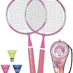Kids Badminton Set, 2 Rackets, 3 Shuttlecocks, Carry Case, Multicolour-picture-27