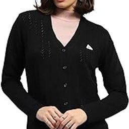Womens Self Design V Neck Full Sleeve Cardigan (1243549VN)-image-82