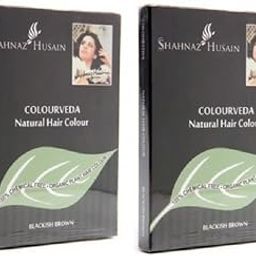 Shahnaz Husain Colourveda Natural Hair Colour Blackish Brown,2 Count-15