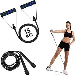 Toning Resistance Tube Band with Skipping Rope Exercise Band for Full Body Workout Resistance Tube Band Gym Workout Equipment for Men and Women-image-75