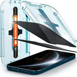 Spigen EZ Fit Privacy Tempered Glass Screen Protector Guard for iPhone 12 Pro Max - 2 Pack-2
