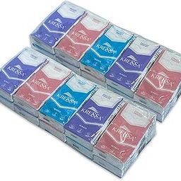 Kressa 2-Ply Facial Pocket Tissue Paper, Pack of 20-200 Ultra-Soft Pulls | Durable & Travel-Friendly Face & Hand Tissues (20, Pack of 20)-image-31