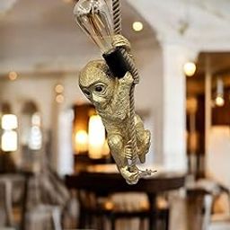 LumaCraft Monkey Hanging Ceiling Light, Home, Living Room Decorative and Restaurant Light Without Bulb (Golden)-image-80