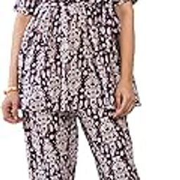 pistaa's Women Pure Cotton Floral Ivory Print Baroque Co-Ord Set-picture-19