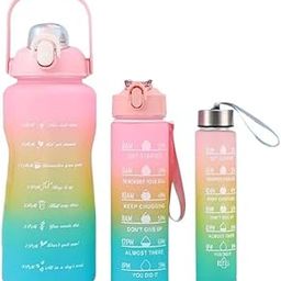 ONNY 3Pcs Sports Water Bottle Set – Leakproof, Reusable & Portable BPA-Free Water Jugs for Running, Gym, Cycling, Travel & Outdoor Use – Lightweight Hydration Bottles-image-10