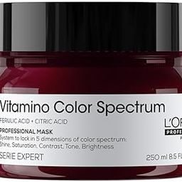 L'Oréal Professionnel Vitamino Color Spectrum Mask for all colored hair 250 ml | A moisturizing mask for colored hair that locks in day 1 color vibrancy | Contains Ferulic acid + Citric acid.-8