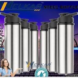 Stainless Steel Water Bottle 950 ml Each Set of 6 Silver | Gym Bottle | Home | Kitchen | Hiking | Treking Bottle | Travel Bottle (P|Design - 941for Home 3668 Kitchen-image-27