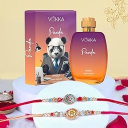 VOKKA Rakhi Gift for Brother –1 Unisex Panda Perfume 100ml with 2 Rakhis | Royal Mandala & Sunshine Rakhi | Raksha Bandhan Combo Set for Bhaiya & Bhabhi-image-94