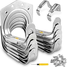 5pcs Garden Tool Holder Hooks, Telescopic Tool Holder, Heavy Duty Double Hooks for Garage, Garden, Bicycle Shed, with 20 Screws, 1 Screwdriver (Silver)-image-80