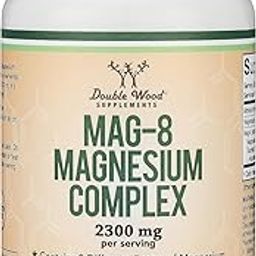 MAG. COMPLEX SUPPLEMENT 180 CAPSULES (436MG ELEMENTAL MAGNESIUM PROVIDED BY 2,300MG OF EIGHT DIFFERENT FORMS OF MAG) MAG-8 PROVIDES 100% DAILY RECOMMENDED VALUE OF MAG-image-50