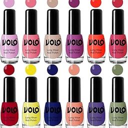 Volo Boss of Gloss Nail Polishes Set of 12 Pcs Infinite Collection(Purple, Pink, Nude, Plum, Coral, Pink, Red, Yellow, Blue, Peach,Purple, Green) 60 ML-84