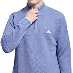 Mens Self Design Blue Mock Neck Full Sleeve Pullover_1243159HZ-7-image-24