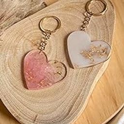 Keychains Heart Shape Glitter Crystal for Women Pendant Car Key bike key Female Handbags Backpacks (Pices of 2)-image-96