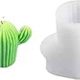 RKPM HOMES Cactus Shape Candle Mold I 3D Fondant Silicone Scented Wax Mould I Succulent Molds | Handmade Candles Making | for Mousse Dessert Soap Cake DIY Decorating – 2 Pcs (Large and Small)-picture-28