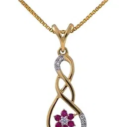 joyalukkas Pride Diamond Collection 18K Yellow Gold and Diamond Pendant-picture-7