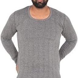 Mens Thermal Round Neck Top (Grey) – Winter Innerwear, Warm & Comfortable Base Layer for Cold Weather-image-77