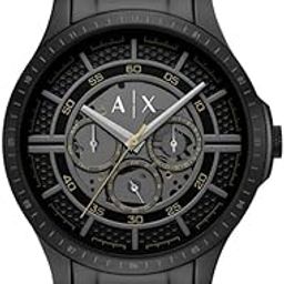 Analog Black Dial Men's Stainless Steel Watch-AX2460-image-15
