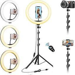 10-Inch LED Ring Light with Adjustable Stand– Perfect for Photography, Makeup, and Live Streaming Dimmable Brightness, Colour Temperature Control-21