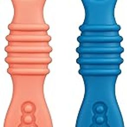 Kitchen Expert Silicone Baby Feeding Set | Set of 2 | Training Spoon | BPA-Free Utensils for 6-24 Months | Baby Cutlery Set for Toddlers | Led Weaning Spoon for Kids-picture-29