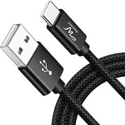 Wayona 65W/3A Nylon Braided USB Type C 3FT/1M Fast Charging Nylon Braided USB C Cable For Samsung Galaxy S24, S23, S22, S21, S20, iPhone 15, 15 Pro, 15 Pro Max, 15 Plus (1M, Black)-12