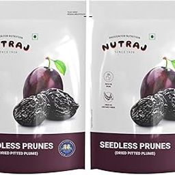 Nutraj California Prunes Pitted (Seedless) 400 Gram (200 G X 2) Pouch|Plums|Aalobukhaara|Mixed Dry Fruits|Nuts|Grocery Items-image-34