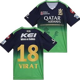 New RCB Green Jersey 2025 Virat 18 Tshirt for (Boys,Kids&Men)-15
