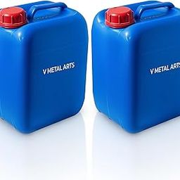 V METAL ARTS Plastic Jerry Can Set of 2 | 10 Liter Leak-Proof Water Storage Can | Unbreakable Blue PVC Fuel & Chemical Container | Lightweight Oil Fluid Tank for Generators, Jeeps & Outdoor Use-11