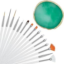 Nail Art Mixing Palette Resin Plate Tray for Mixed Paint Drawing Color Display(Green)-52