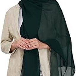 Premium Chiffon Hijab Scarf, Black, Elegant Modest Wear-picture-27