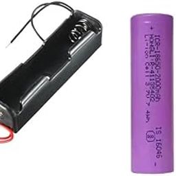 ROBOMALLS™ Combo Kit Rechargeable Batteries 2000Mah Ni-MH Lithium-Ion Batteries Li-Ion Batteries + 18650 Battery Holder 1 Cell (Single Battery with Holder)-4
