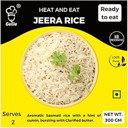 GENIE'S Ready To Eat Jeera Rice l (300GM) l Medium Spicy Special Delicious Natural Veg Instant Food Ready to Eat In Few Minutes | Slow Cooked Heat | Microwaveable| Quick meals | No Artificial Colour | No Preservative-image-6